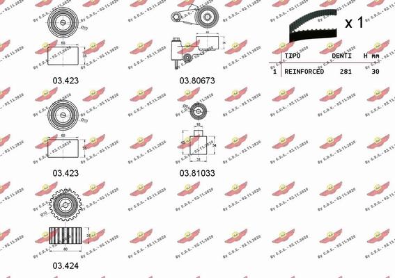 Autokit 04.5443 - Kit cinghie dentate autozon.pro