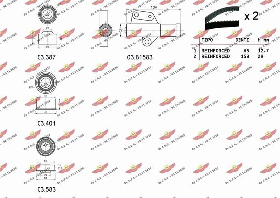 Autokit 04.5460 - Kit cinghie dentate autozon.pro