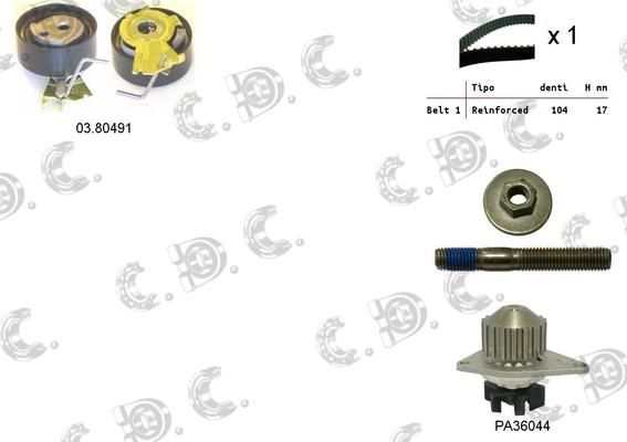 Autokit 04.5048PA - Pompa acqua + Kit cinghie dentate autozon.pro