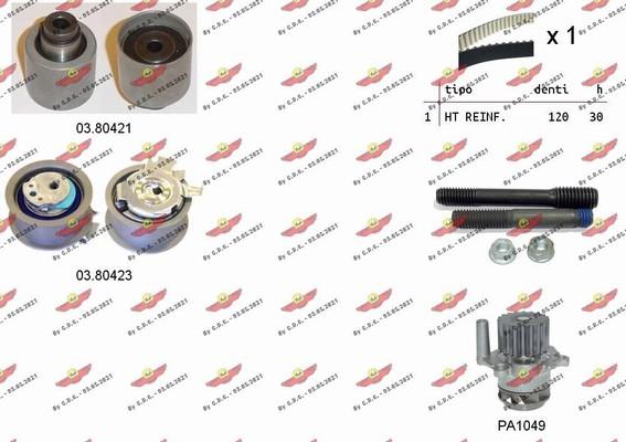 Autokit 04.5056PA3 - Pompa acqua + Kit cinghie dentate autozon.pro