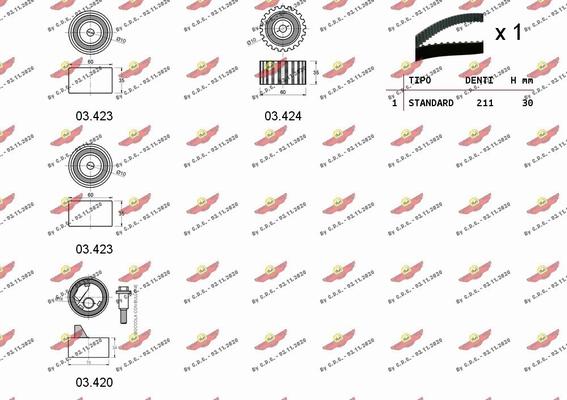 Autokit 04.5182 - Kit cinghie dentate autozon.pro