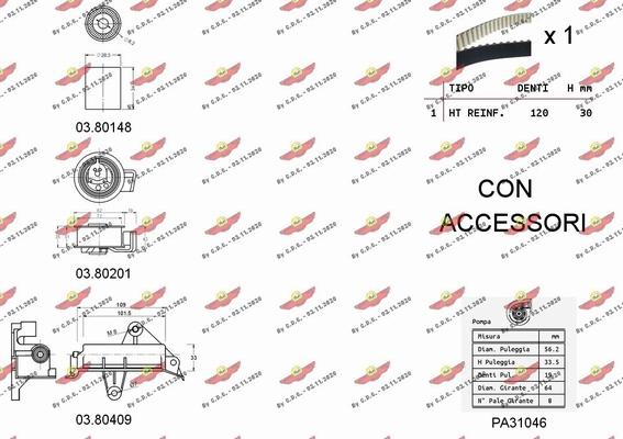 Autokit 04.5130PA - Pompa acqua + Kit cinghie dentate autozon.pro