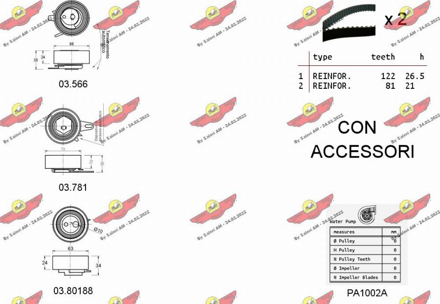 Autokit 04.5364PA - Pompa acqua + Kit cinghie dentate autozon.pro