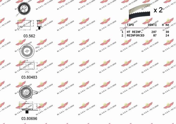 Autokit 04.5362 - Kit cinghie dentate autozon.pro