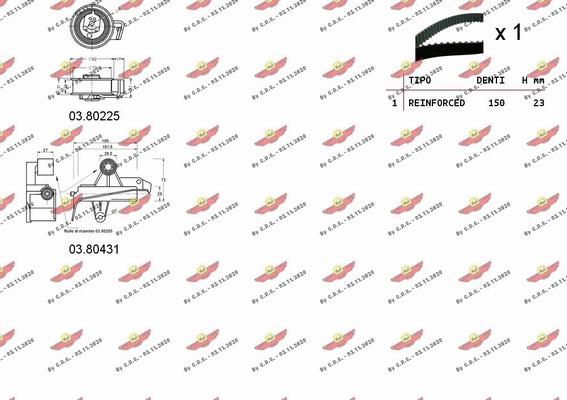 Autokit 04.5244 - Kit cinghie dentate autozon.pro