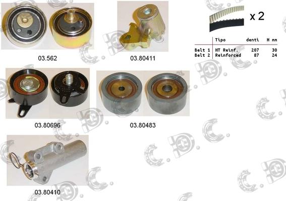 Autokit 04.5266C - Kit cinghie dentate autozon.pro