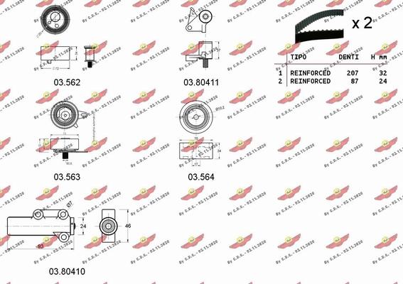 Autokit 04.5267C - Kit cinghie dentate autozon.pro