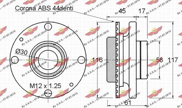 Autokit 01.345 - Kit cuscinetto ruota autozon.pro