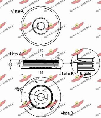 Autokit 03.90098 - Puleggia cinghia, Albero a gomiti autozon.pro