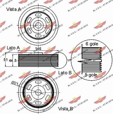 Autokit 03.90048 - Puleggia cinghia, Albero a gomiti autozon.pro