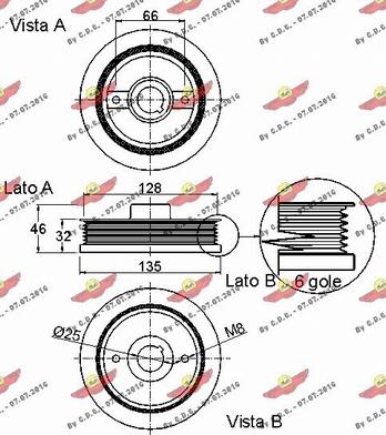 Autokit 03.90042 - Puleggia cinghia, Albero a gomiti autozon.pro