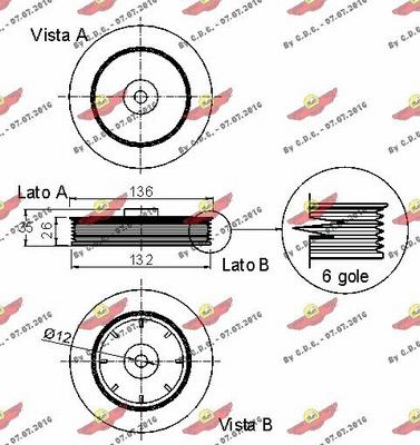 Autokit 03.90005 - Puleggia cinghia, Albero a gomiti autozon.pro