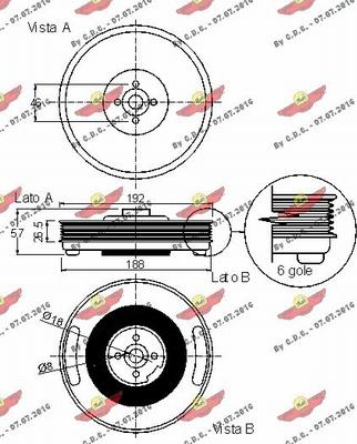 Autokit 03.90006 - Puleggia cinghia, Albero a gomiti autozon.pro