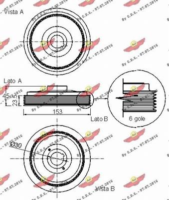 Autokit 03.90003 - Puleggia cinghia, Albero a gomiti autozon.pro