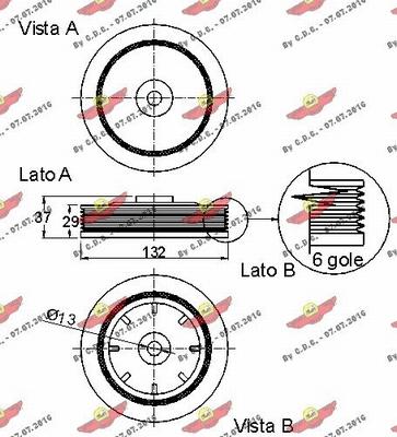 Autokit 03.90088 - Puleggia cinghia, Albero a gomiti autozon.pro