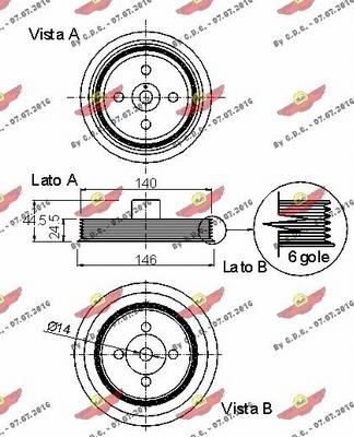 Autokit 03.90037 - Puleggia cinghia, Albero a gomiti autozon.pro