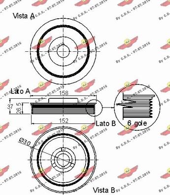 Autokit 03.90028 - Puleggia cinghia, Albero a gomiti autozon.pro