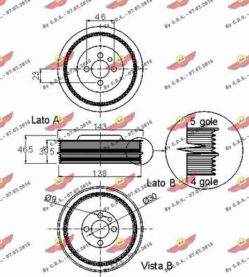 Autokit 03.90070 - Puleggia cinghia, Albero a gomiti autozon.pro