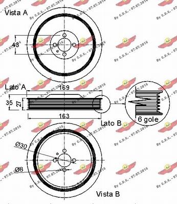 Autokit 03.90195 - Puleggia cinghia, Albero a gomiti autozon.pro