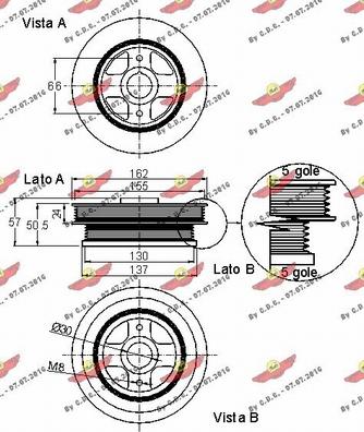 Autokit 03.90152 - Puleggia cinghia, Albero a gomiti autozon.pro