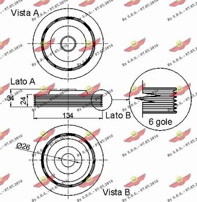 Autokit 03.90102 - Puleggia cinghia, Albero a gomiti autozon.pro