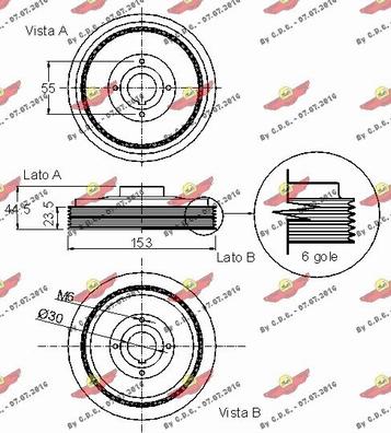 Autokit 03.90115 - Puleggia cinghia, Albero a gomiti autozon.pro