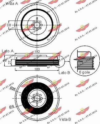 Autokit 03.90185 - Puleggia cinghia, Albero a gomiti autozon.pro