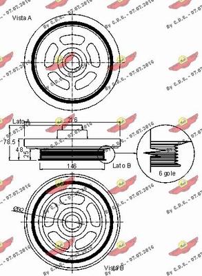 Autokit 03.90135 - Puleggia cinghia, Albero a gomiti autozon.pro