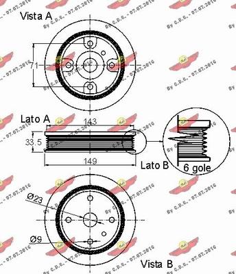 Autokit 03.90177 - Puleggia cinghia, Albero a gomiti autozon.pro