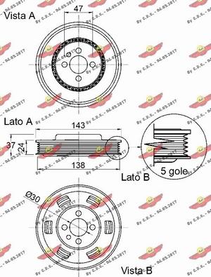 Autokit 03.90343 - Puleggia cinghia, Albero a gomiti autozon.pro