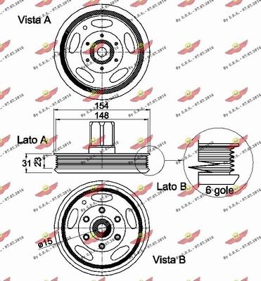 Autokit 03.90298 - Puleggia cinghia, Albero a gomiti autozon.pro