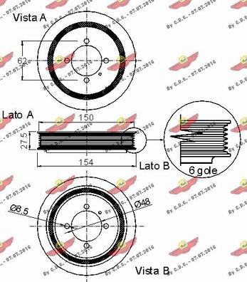 Autokit 03.90211 - Puleggia cinghia, Albero a gomiti autozon.pro