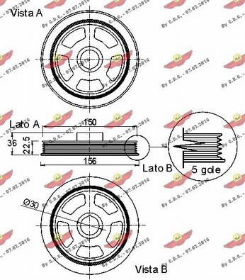 Autokit 03.90218 - Puleggia cinghia, Albero a gomiti autozon.pro