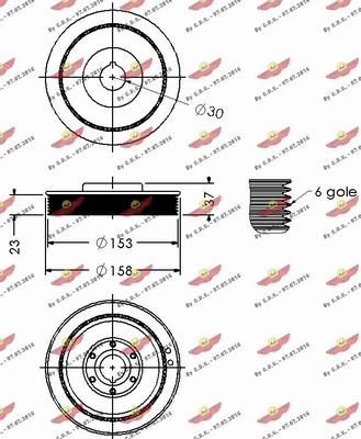 Autokit 03.90288 - Puleggia cinghia, Albero a gomiti autozon.pro