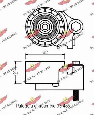 Autokit 03.481 - Rullo tenditore, Cinghia dentata autozon.pro