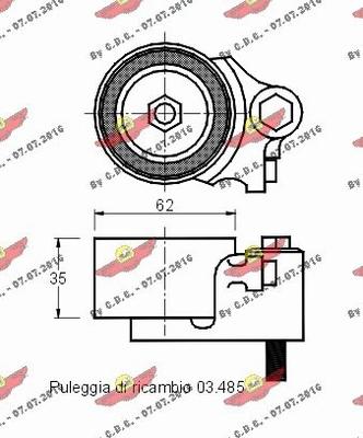 Autokit 03.483 - Rullo tenditore, Cinghia dentata autozon.pro