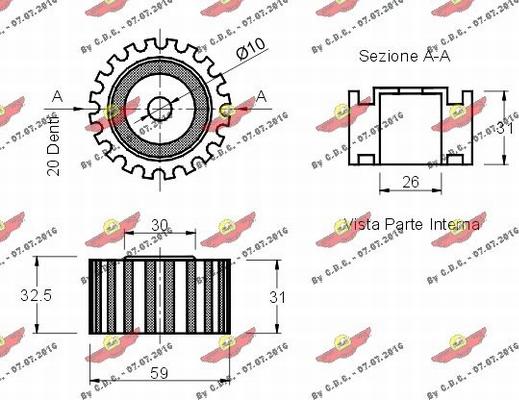 Autokit 03.595 - Galoppino / Guidacinghia, Cinghia dentata autozon.pro