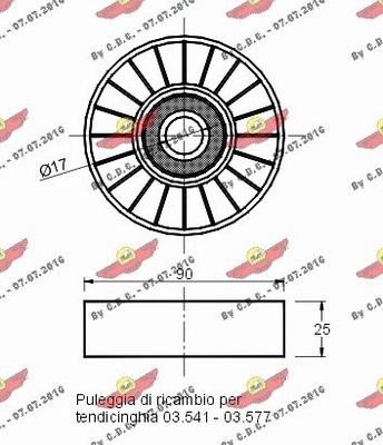 Autokit 03.541R - Galoppino / Guidacinghia, Cinghia Poly-V autozon.pro