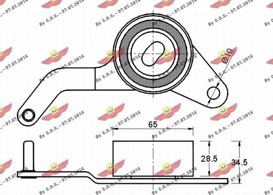 Autokit 03.508 - Rullo tenditore, Cinghia dentata autozon.pro