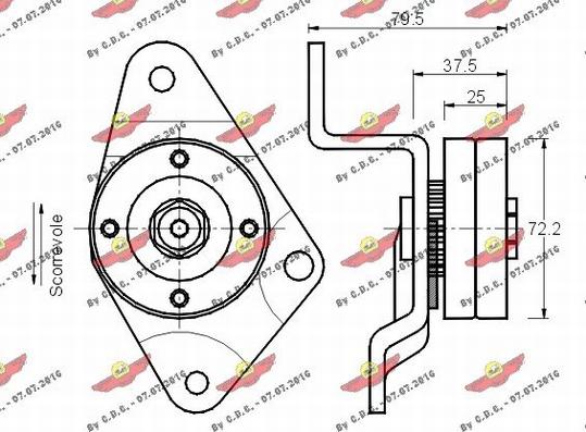 Autokit 03.519 - Tendicinghia, Cinghia Poly-V autozon.pro