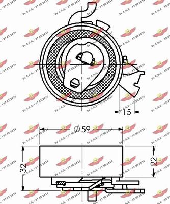 Autokit 03.532 - Rullo tenditore, Cinghia dentata autozon.pro