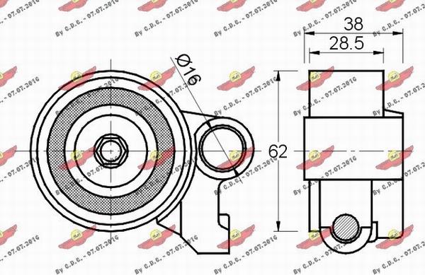 Autokit 03.604 - Rullo tenditore, Cinghia dentata autozon.pro