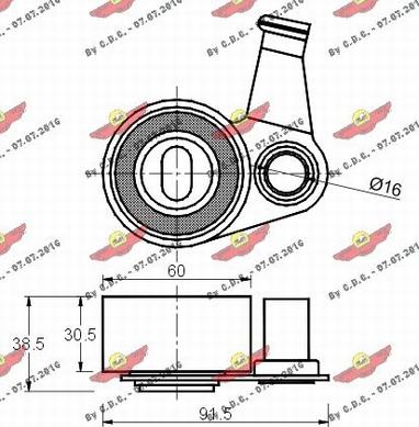 Autokit 03.605 - Rullo tenditore, Cinghia dentata autozon.pro