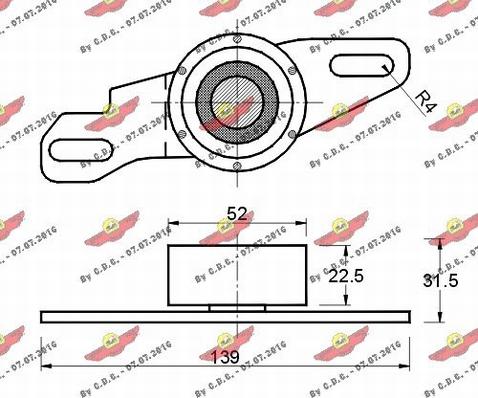 Autokit 03.673 - Rullo tenditore, Cinghia dentata autozon.pro