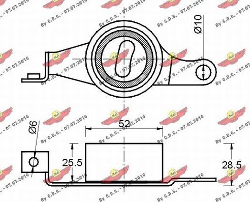 Autokit 03.672 - Rullo tenditore, Cinghia dentata autozon.pro