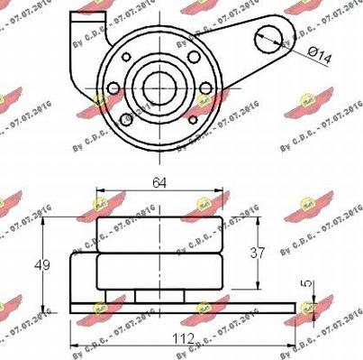 Autokit 03.033 - Rullo tenditore, Cinghia dentata autozon.pro