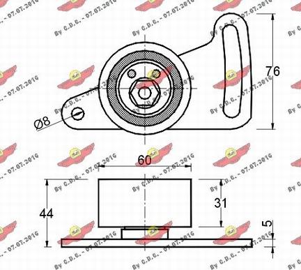 Autokit 03.155 - Rullo tenditore, Cinghia dentata autozon.pro