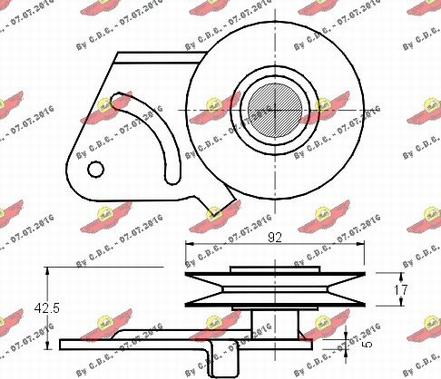 Autokit 03.188 - Tendicinghia, Cinghia Poly-V autozon.pro