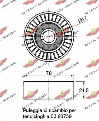 Autokit 03.80999 - Galoppino / Guidacinghia, Cinghia Poly-V autozon.pro