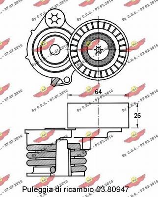 Autokit 03.80946 - Tendicinghia, Cinghia Poly-V autozon.pro